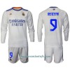 Conjunto (Camiseta+Pantalón Corto) Manga Larga Real Madrid Benzema 9 Primera Equipación 2021/22 - Niño